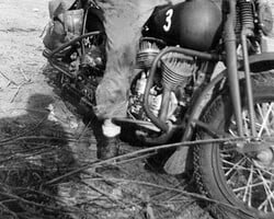 Jim Bashleben on his Harley Davidson at Ft. Knox. Bashleben&Bike