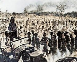 Drawing of the chaos at Mariveles as the POWs arrived. Mariveles POWs