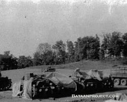 Covered B Co. tanks in tank park. SmithG1