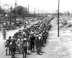 The start of the march out of Mariveles. The POWs never called it "the death march." March 1
