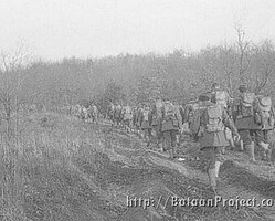 B Co. with full backpacks on 15 mile march during March 1941. Mullholland5