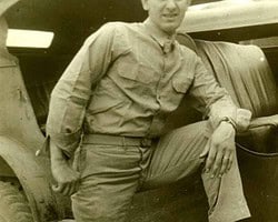 Steve Gados poses with a jeep made by Dodge. Gados 5