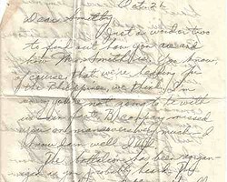 1st. Sgt. Ben Morin wrote this letter to George Smith Morin Letter Gs P1 001