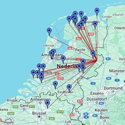 Friese elfstedencontest 2023 pe2v map