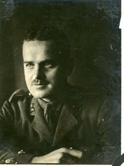 Capt Cory. Bichofswerda POW camp, Hannover, Germany.  Undated.