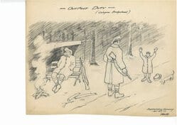 Sketch by Lt Banton depicting border guard post in
occupation Germany.