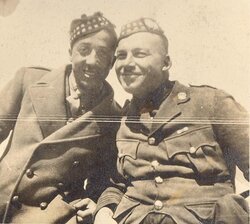 Lt DW MacDonald and Major Turnbull on board RMS Baltic 1919.