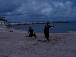 The Masters fight on an Italian beach