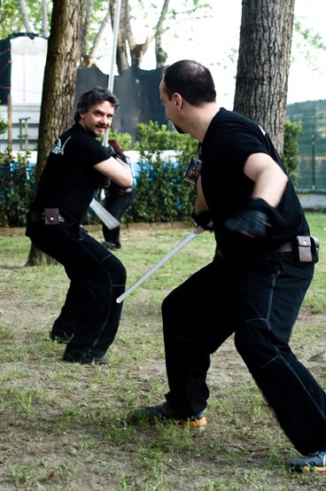 Master Nemo and Master Gilo in combat