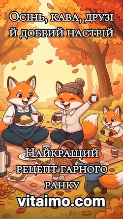 Листівка, яка об'єднує друзів з добрим і теплим ранком. Стане чудовим стартом для веселого дня! Листівка з лісовими звірятками для привітання з добрим ранком.