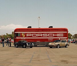 Porsche trailer with a 911 and Speedster