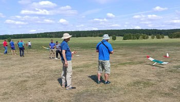 Lutz mit Ralf kurz vor dem Touchdown