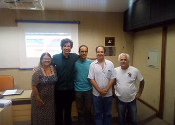 Master's thesis defense by Lucas Eduardo – UERJ | Monica Heilbron (UERJ); Lucas Eduardo; Luís Guilherme Eirado (UERJ); Ciro Ávila (MN-UFRJ); Claudio Valeriano (UERJ)