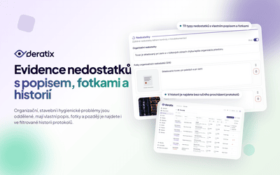 Evidence nedostatků s popisem, fotkami a historií