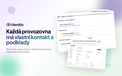 Kontakty na provozovnách oddělené od kontaktu firmy