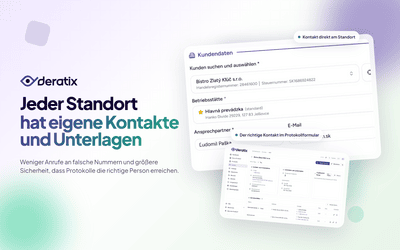 Kontakte an Betriebsstätten getrennt vom Firmenkontakt