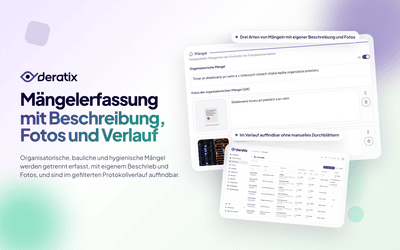Mängelerfassung mit Beschreibung, Fotos und Historie