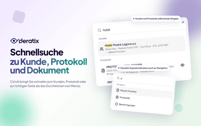 Schnellsuche fur Kunden, Protokolle und Dokumente