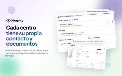 Contactos en centros de trabajo separados del contacto de la empresa
