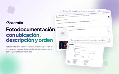 Fotodocumentación con ubicación, descripción y orden