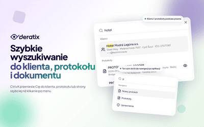 Szybkie wyszukiwanie klientow, protokolow i dokumentow