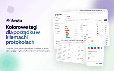 Tagi dla klientow i protokolow do oznaczania priorytetow, reklamacji i przegladu