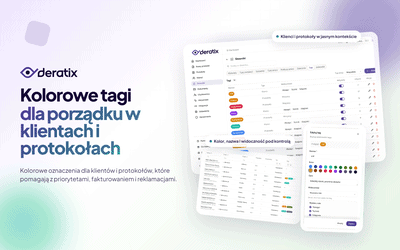 Tagi dla klientow i protokolow do oznaczania priorytetow, reklamacji i przegladu