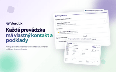 Kontakty na prevádzkach oddelené od kontaktu firmy
