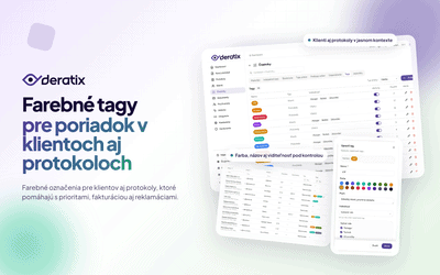 Tagy pre klientov a protokoly pre priority, reklamácie a prehľad