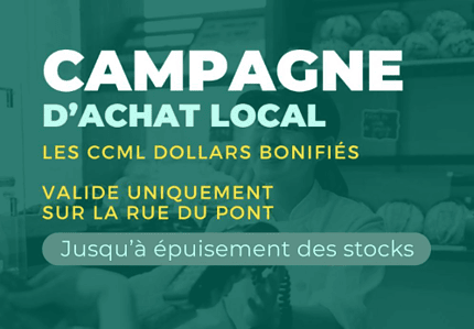 Bonification des CCML$ pour soutenir les commerçants de la rue du Pont !