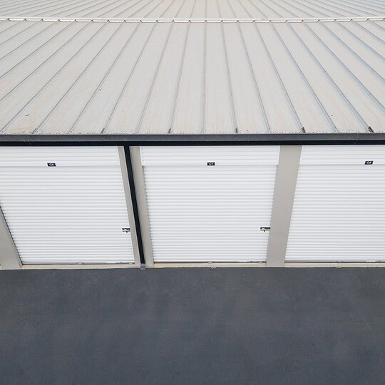 Overhead view of our Large storage units in Modesto, CA