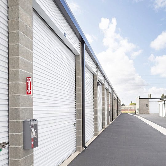 Storage units in Modesto with extra-large doors, providing easy access for storing oversized items and equipment including RV's and Boats.