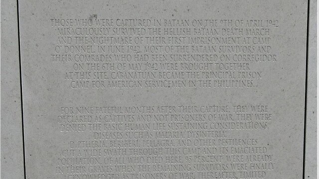 Thos panel appears in the middle of the names of those who died at Cabanatuan. Hudson18