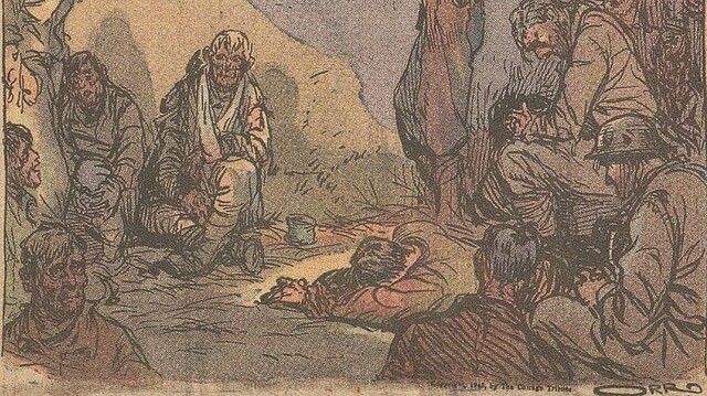 Drawing from the Chicago Tribune stating the plight of the POWs in the Philippines as being forgotten men. Cut Forgotten Pows