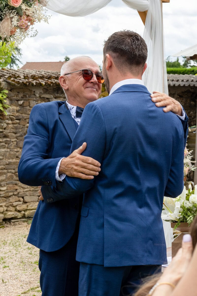 photographe mariage Rhône alpes père fils