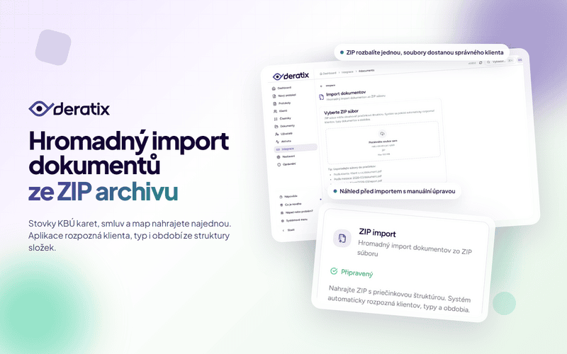 Stovky dokumentů klientů vyřešíte jedním ZIP souborem