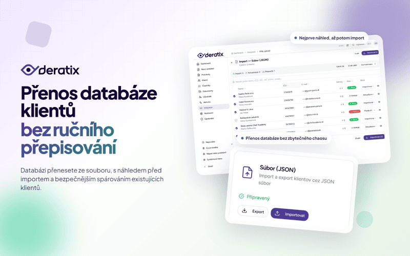 Import klientů s náhledem před přenosem