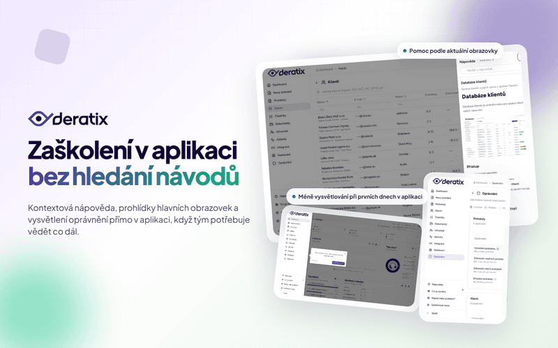 Nápověda při práci pro rychlejší zaškolení