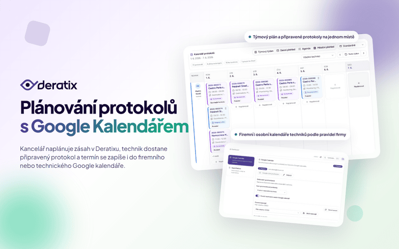 Plánování protokolů s Google Kalendářem pro celý servisní tým