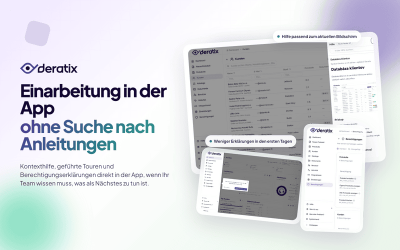 Hilfe direkt bei der Arbeit für eine schnellere Einarbeitung