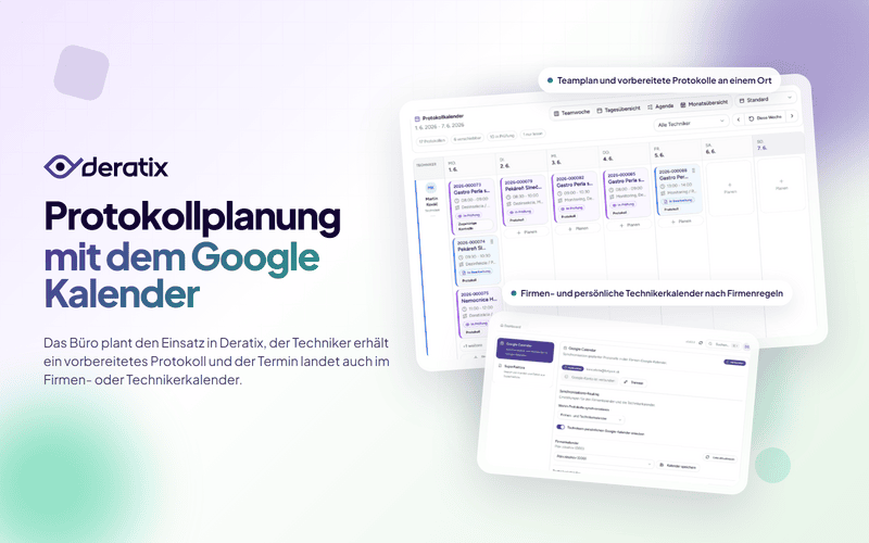 Protokollplanung mit dem Google Kalender für das ganze Serviceteam