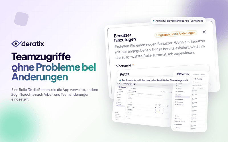 Rollen und Berechtigungen passend zur Arbeit im Team