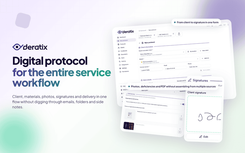 A digital protocol for the entire service intervention