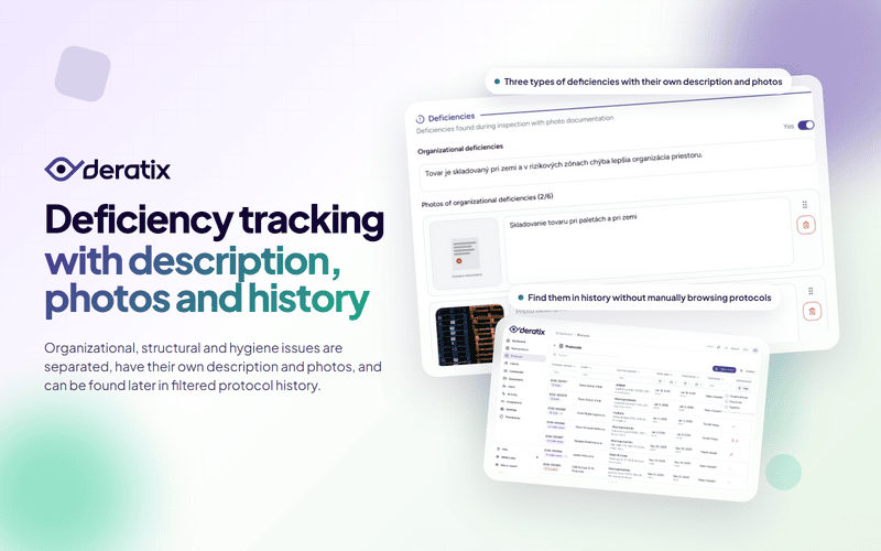 Deficiency Tracking with Descriptions, Photos, and History