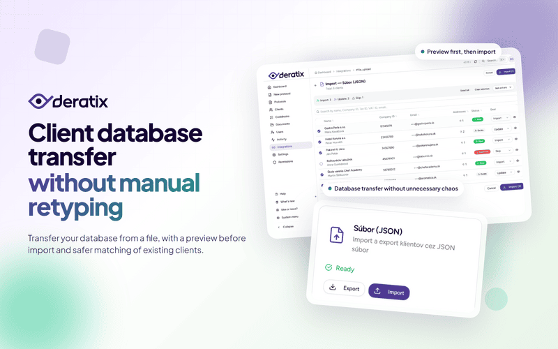 Client import with preview before transfer