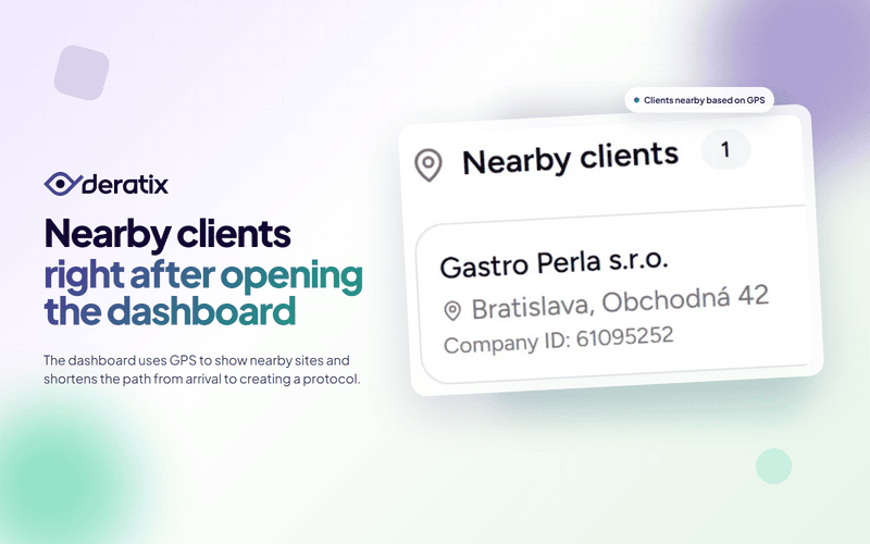 Nearby clients based on your current location