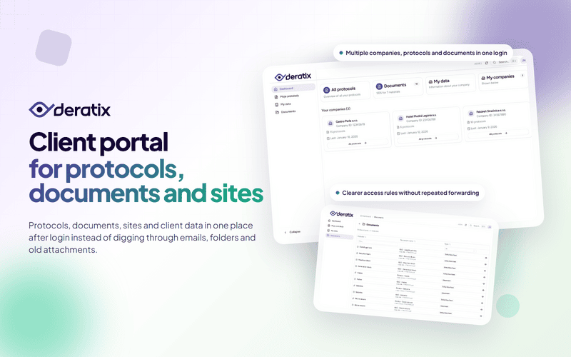 Client portal for protocols, documents, and service locations
