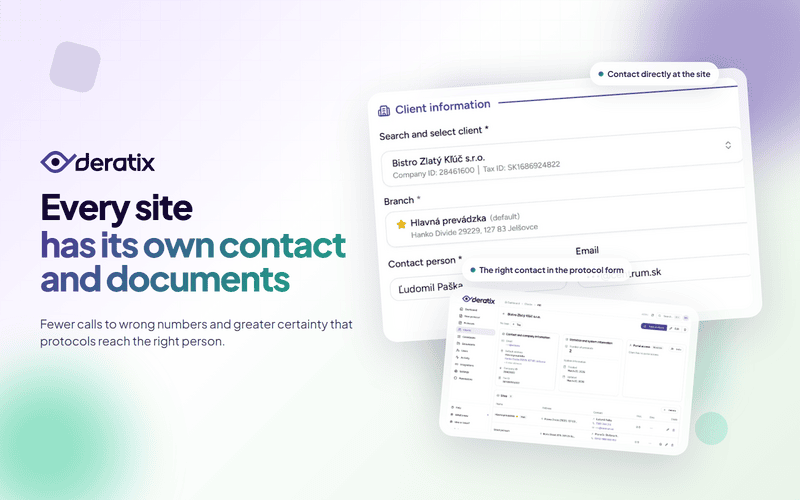 Site-level contacts separated from company contact