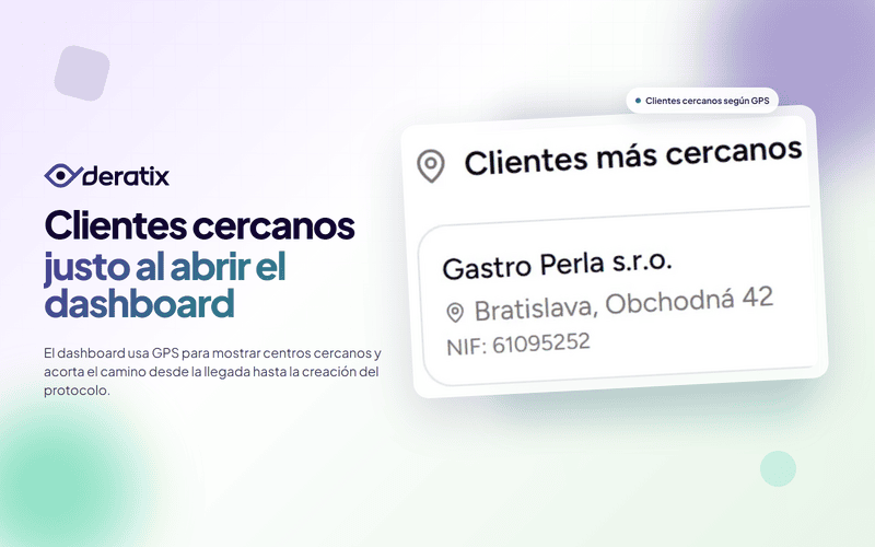 Clientes cercanos según su ubicación actual