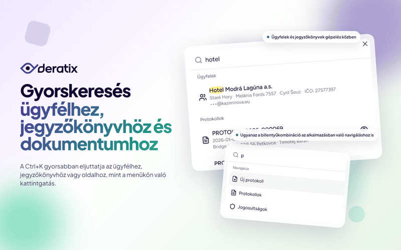Gyors kereses ugyfelekhez, jegyzokonyvekhez es dokumentumokhoz
